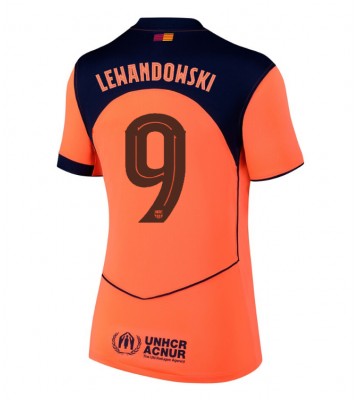 Lacne Ženy Futbalové dres Barcelona Robert Lewandowski #9 2025-26 Krátky Rukáv - Tretina